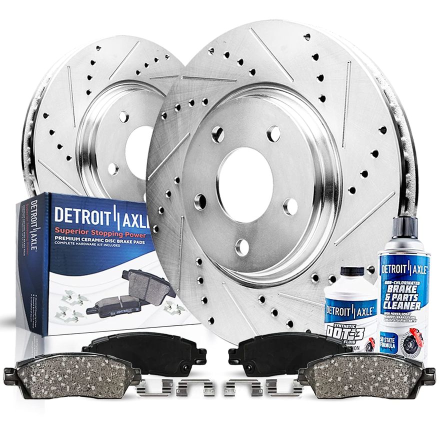 Main Image - Front Drilled Rotors Brake Pads