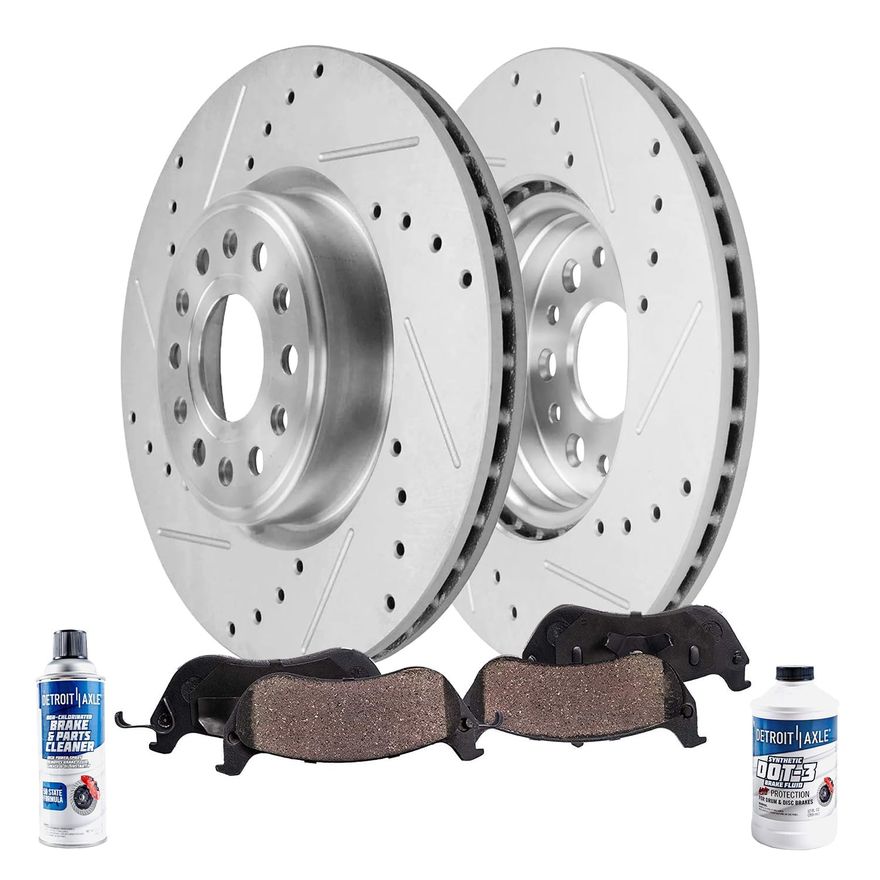 Main Image - Front Drilled Rotors Brake Pads