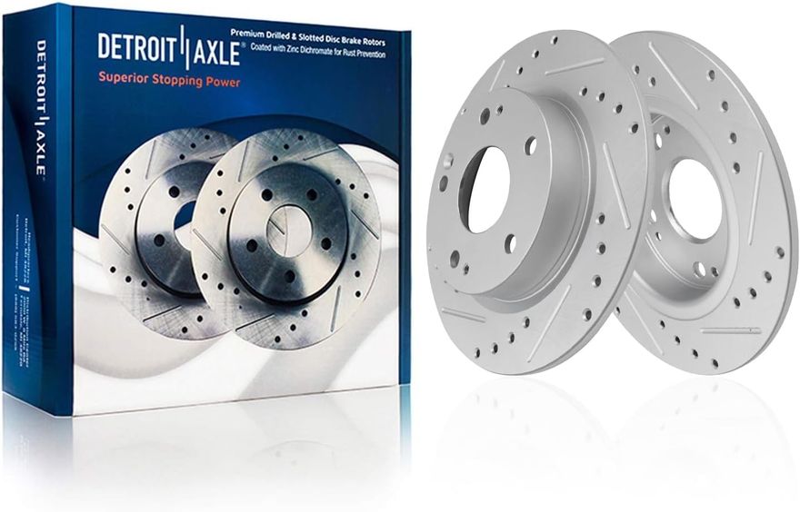 Rear Drilled Brake Rotor - S-800294 x2