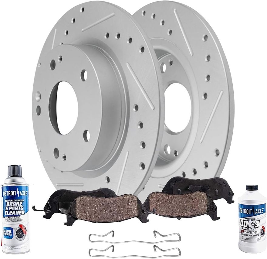 Main Image - Rear Drilled Rotors Brake Pads
