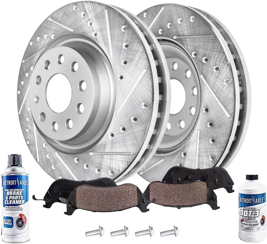 Main Image - Front Drilled Rotors Brake Pads
