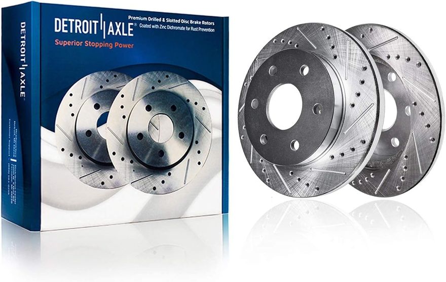 Rear Drilled Brake Rotor - S-800245 x2