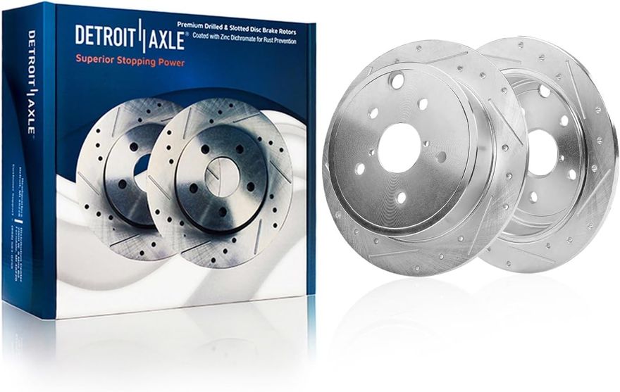Rear Drilled Brake Rotor - S-800197 x2