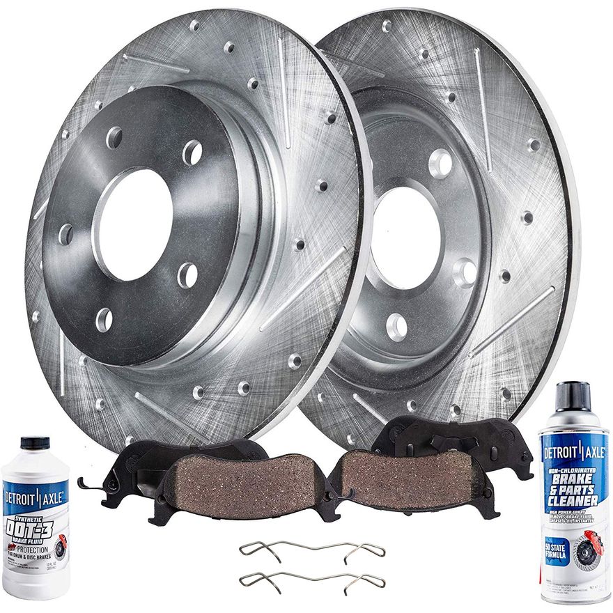 Main Image - Rear Drilled Rotors Brake Pads