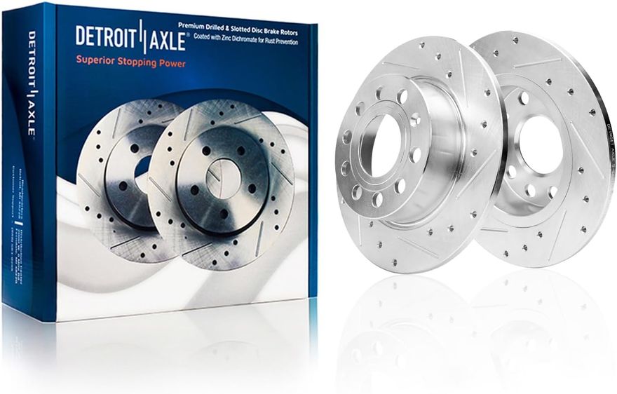 Rear Drilled Brake Rotor - S-34431 x2