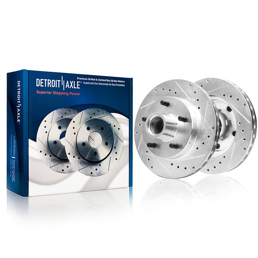 Front Drilled Brake Rotor - S-54013 x2