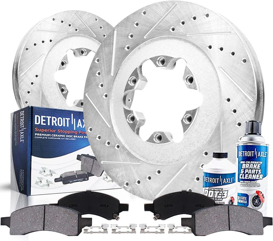 Main Image - Front Drilled Rotors Brake Pads