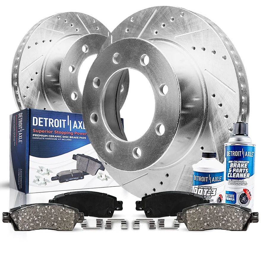 Main Image - Front Drilled Rotors Brake Pads