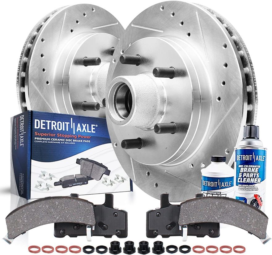 Main Image - Front Drilled Rotors Brake Pads