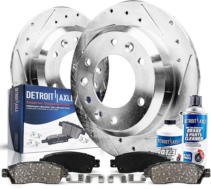 Main Image - Rear Drilled Rotors Brake Pads