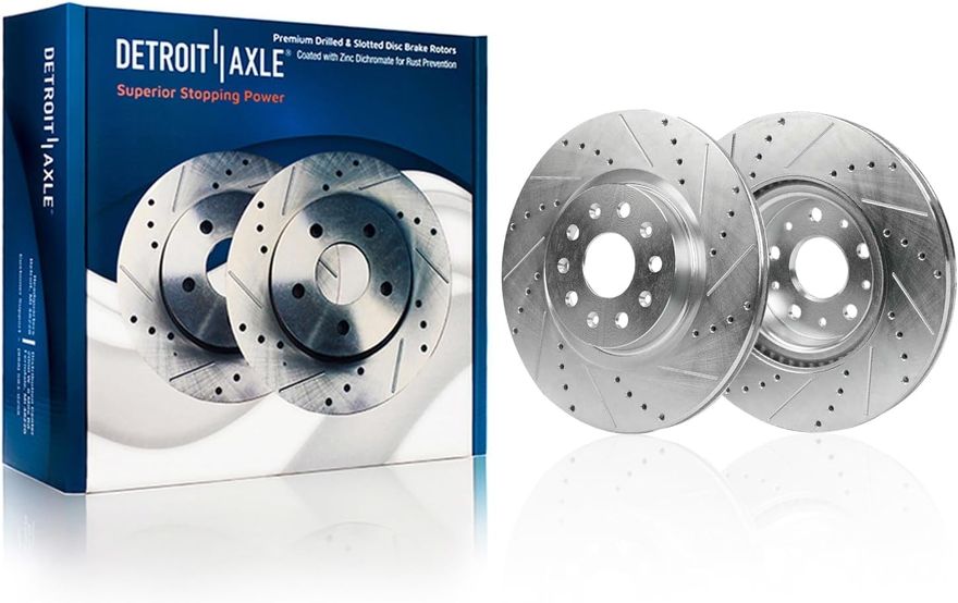 Front Drilled Brake Rotor - S-800098 x2