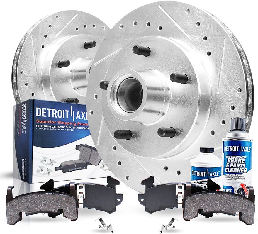 Main Image - Front Drilled Rotors Brake Pads