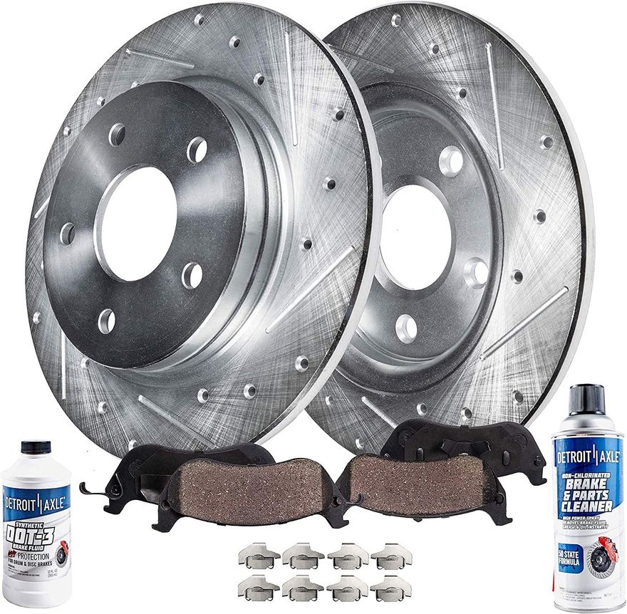 Main Image - Rear Drilled Rotors Brake Pads