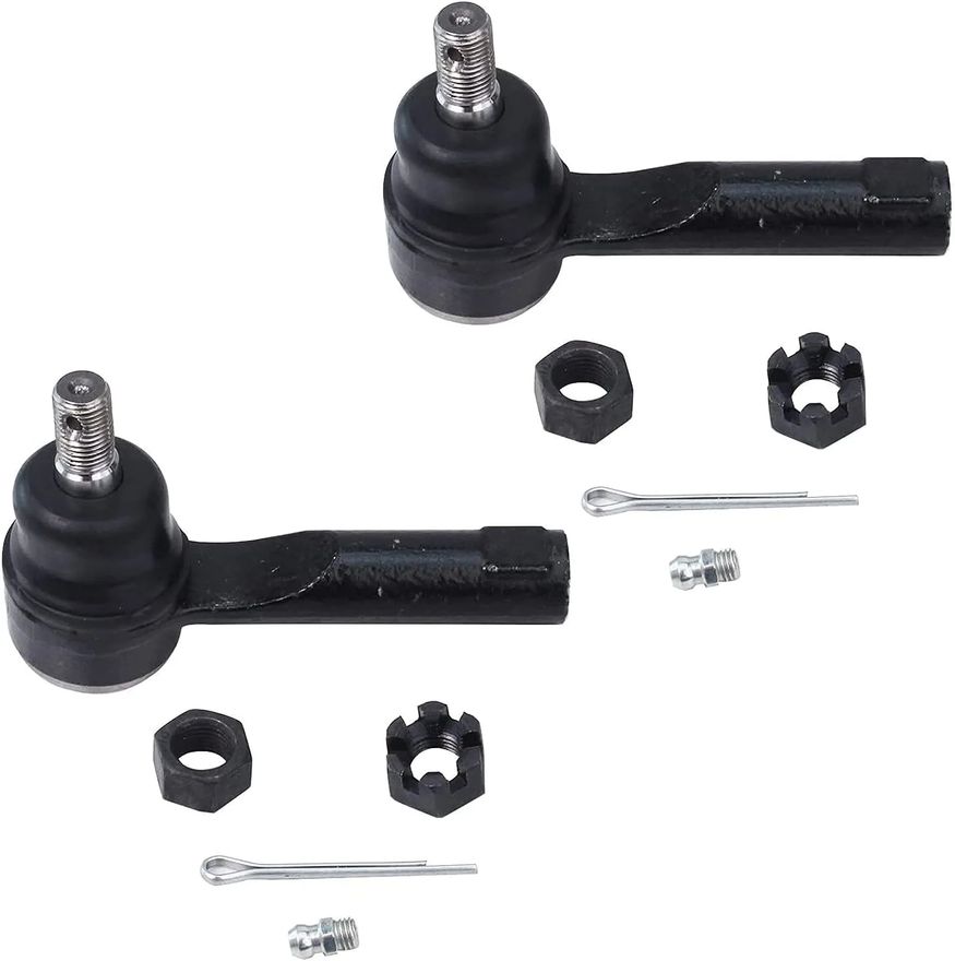 6pc Front Lower Ball Joints Sway Bar Links Outer Tie Rods