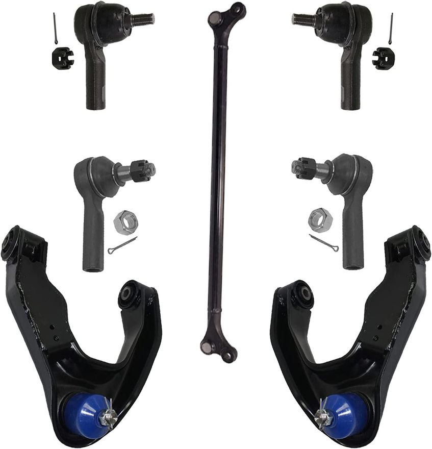 thumbnail image 2 of Autodayplus 6PC Front Suspension Kit For Nissan Xterra & Frontier – Tie Rod Ends & Control Arms, Greasable, 10 Year Warranty 2 of 6