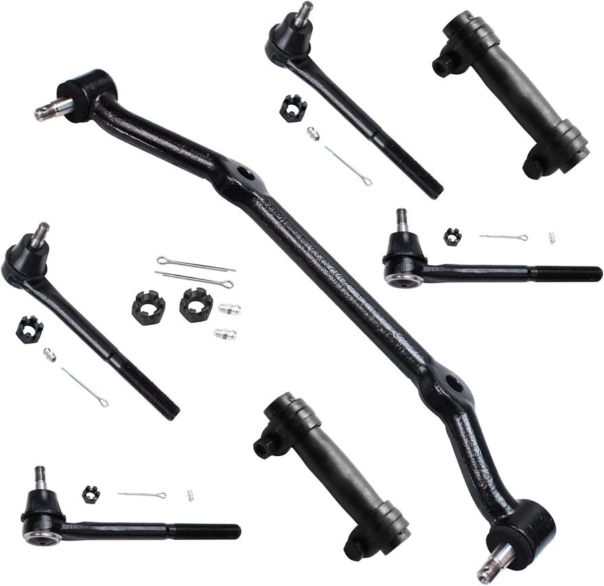 Detroit Axle Front Inner  Outer Tie Rods w Boots Replacement for Chevrol - 5