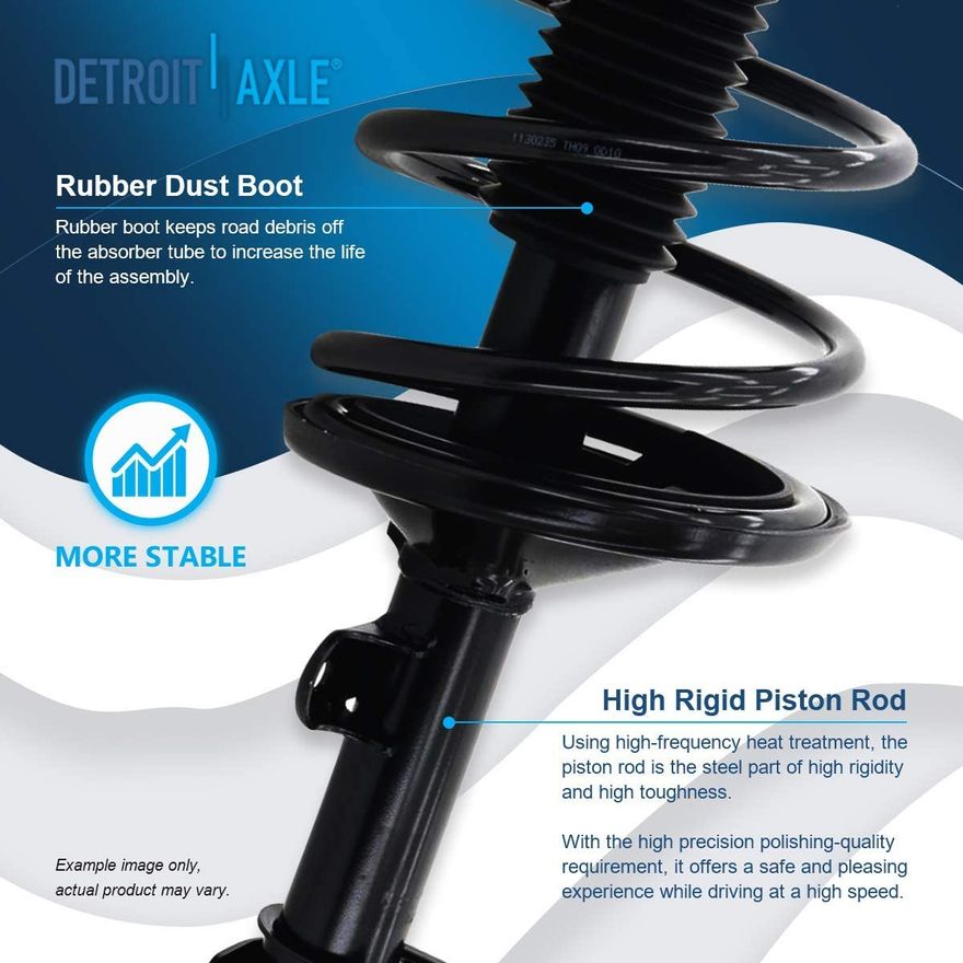 thumbnail image 2 of Detroit Axle Front Suspension Kit – Ball Joints Sway Bar Links Tie Rods For Pontiac G3 Chevy Aveo Suzuki Swift 2 of 4