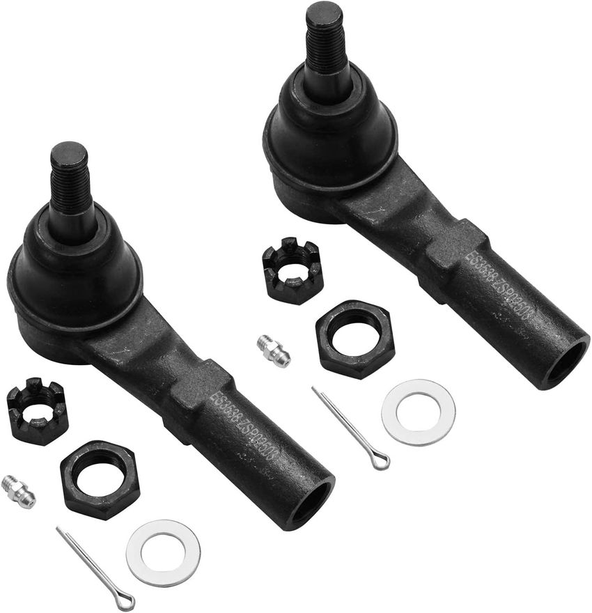 Detroit Axle - 4PC Front Inner ＆ Outer Tie Rod Ends for 2002-2005