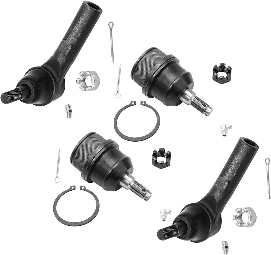 Front Suspension Kit Outer Tie Rods Lower Ball Joint Sway Bar Links For 2007-2011 Nissan Versa