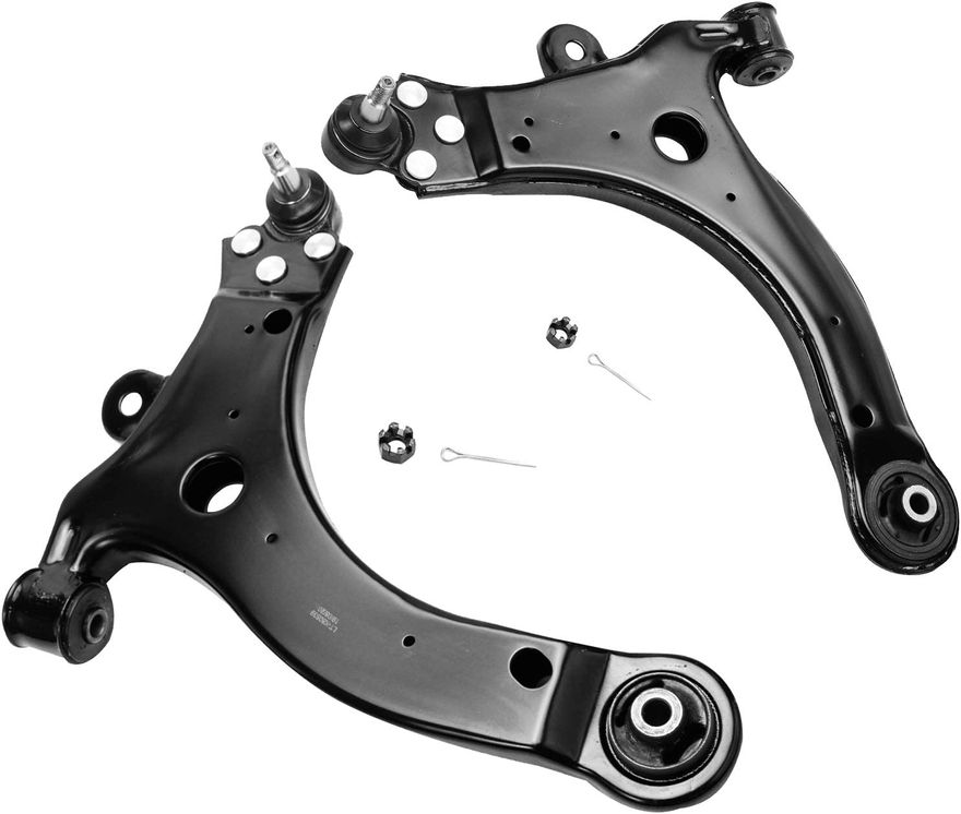 Detroit Axle Front End Kit – Control Arms, Wheel Hub Bearings, Tie Rods, Sway Bar – For 2006-2007 Ford Focus, 12pc, 10-Year Warranty