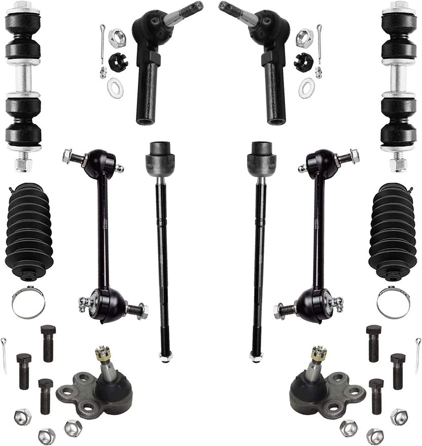 2013 Chevrolet Impala 12pc Front Tie Rods Sway Bar Links Lower Ball