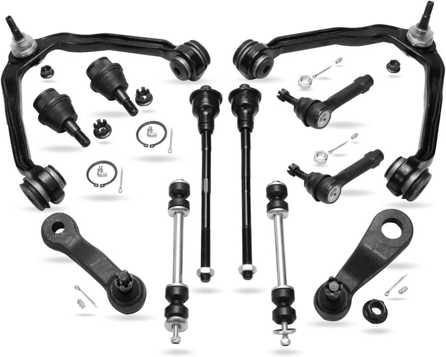 12pc Front Upper Control Arms Suspension Kit