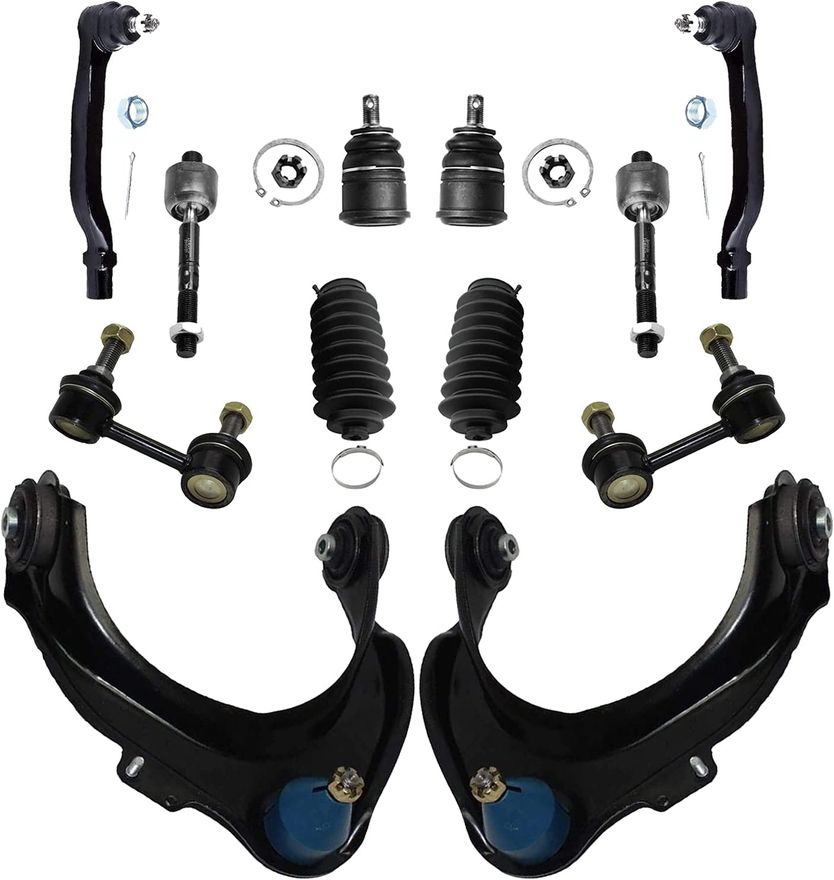 2000 Honda Accord 12pc Front Upper Control Arms Ball Joints Tie Rods