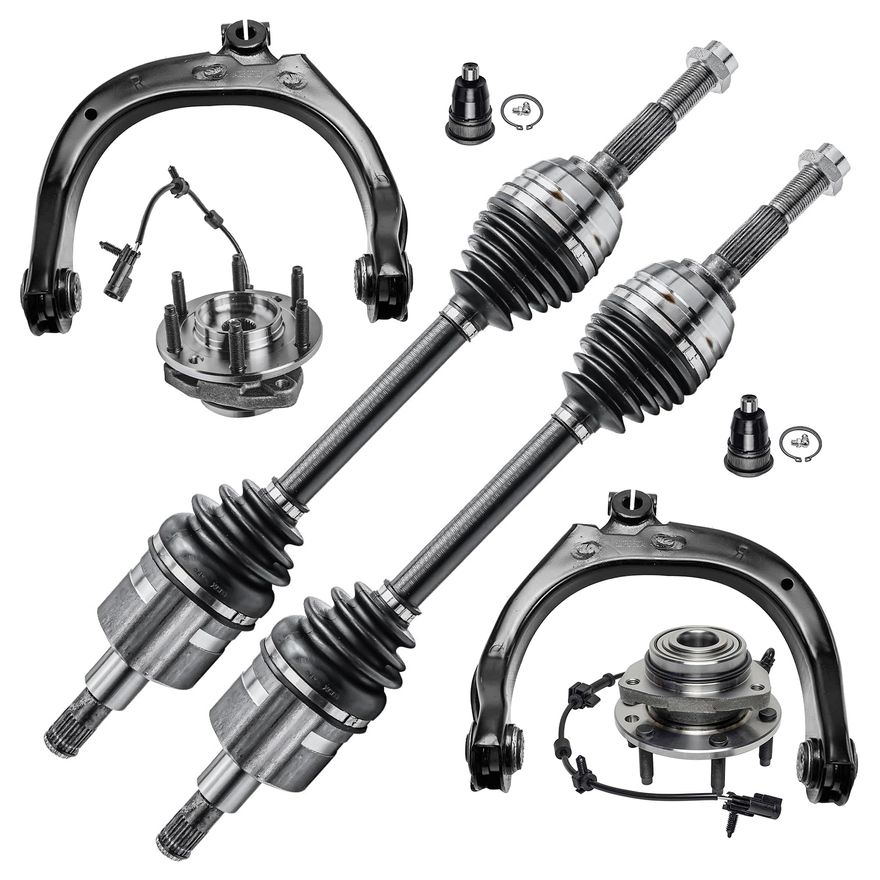 Main Image - Front CV Axles Control Arms Hubs