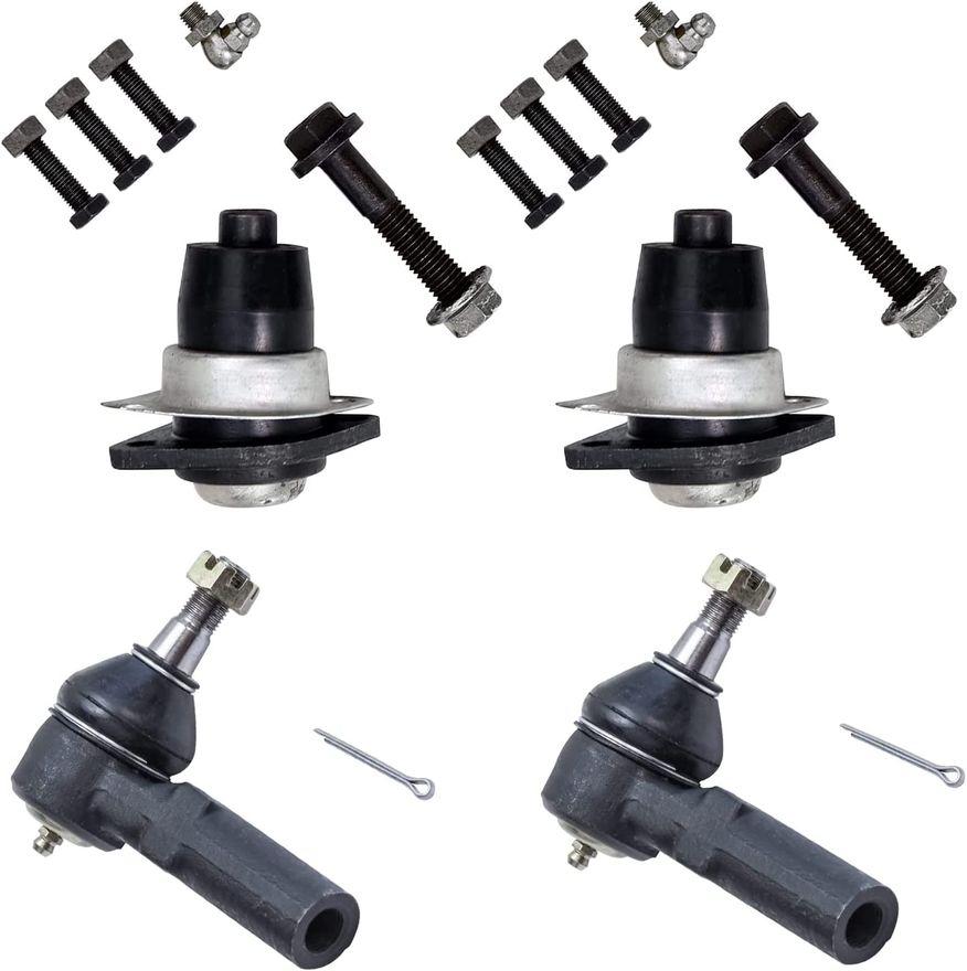 4-Piece Front Suspension Kit For Hyundai Sonata/Tucson & Kia Optima - Tie Rods & Ball Joints