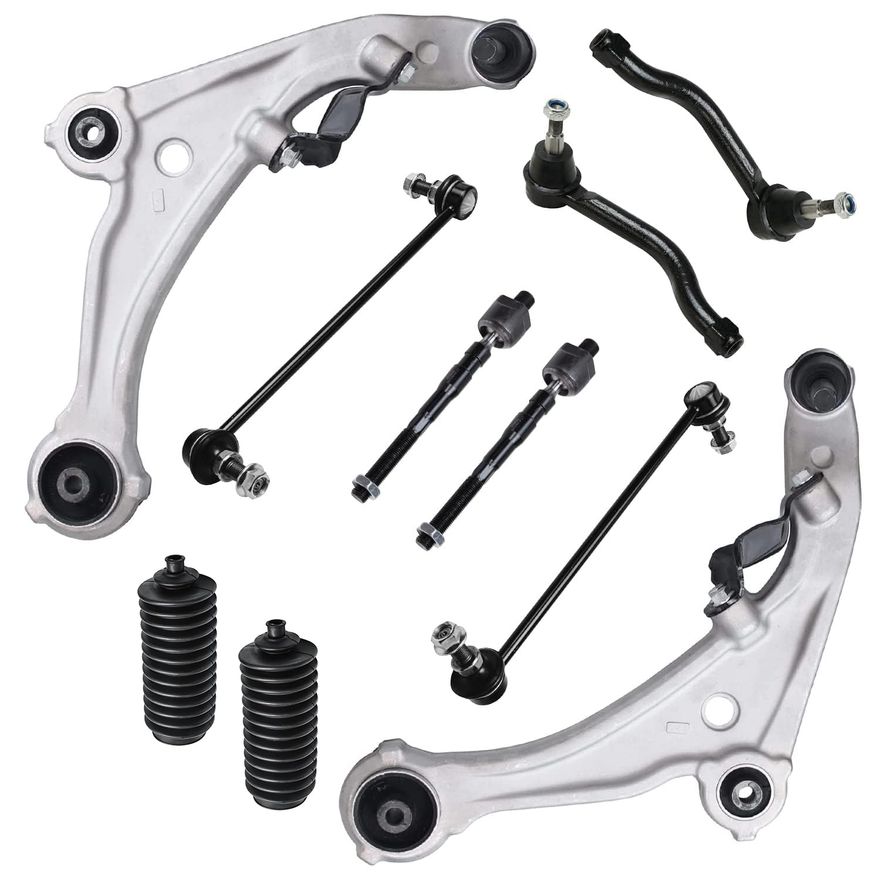 thumbnail image 2 of PartsW Front Steering & Suspension Kit For Nissan Altima (2007-2012) – 6-Piece Set: Tie Rods, Sway Bar Links, Control Arms 2 of 6