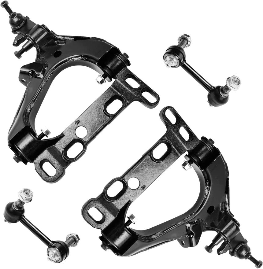 2006 Isuzu Ascender 4pc Front Lower Control Arms Sway Bar Links ...