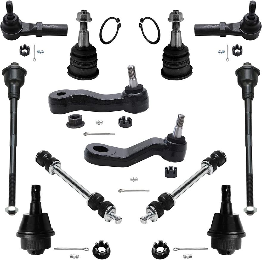 2005 GMC Yukon XL 2500 12pc Front Ball Joints Sway Bar Links Tie