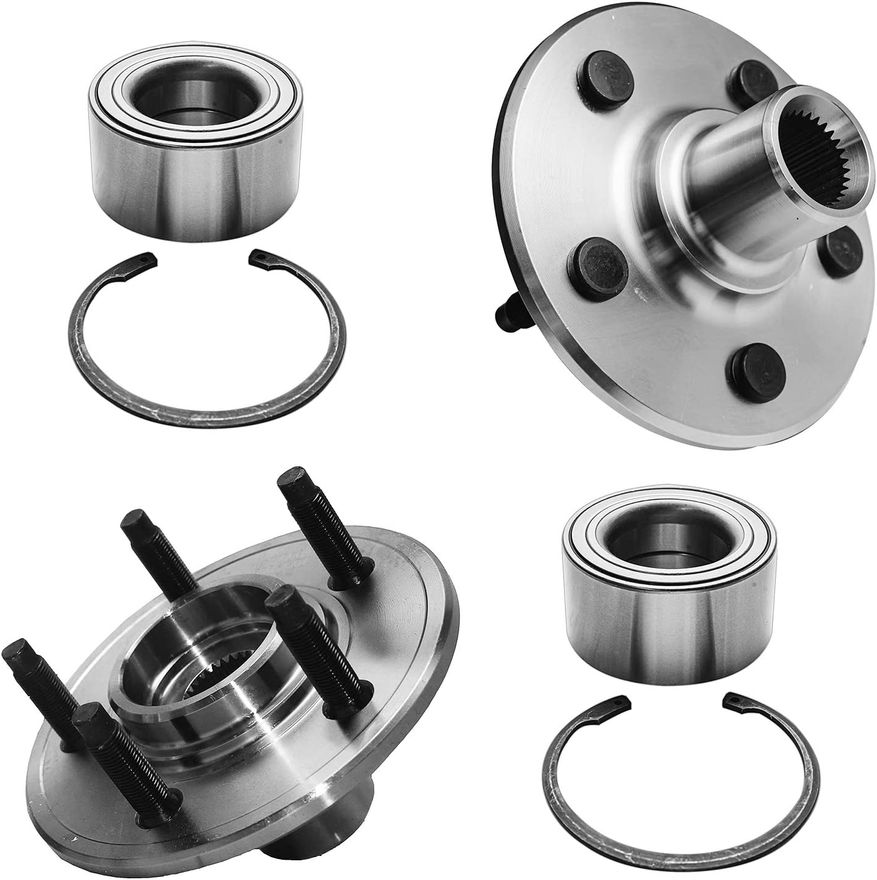 thumbnail image 2 of Rover 75 & RJ Front Or Rear Wheel Hub Bearing Kit (Pair) – 44mm ID, 82mm OD, ABS, Seals & Nuts Included 2 of 6