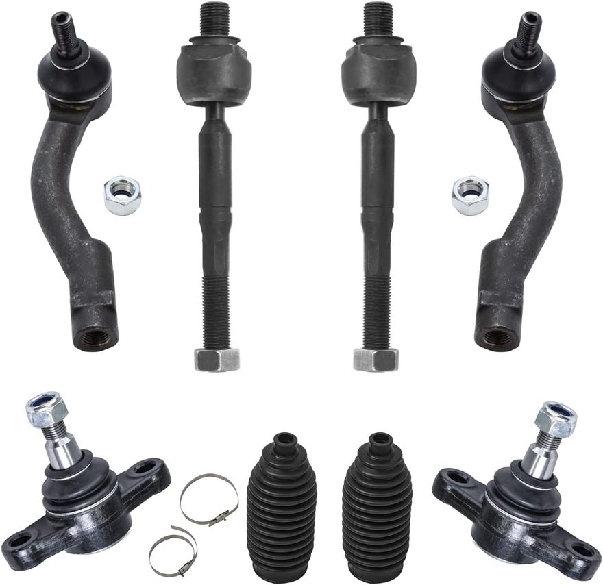 2003 Kia Optima 8pc Front Lower Ball Joints Inner Outer Tie Rods