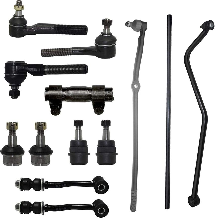 13pc Front Tie Rods Sway Bar Links Ball Joints Suspension Kit