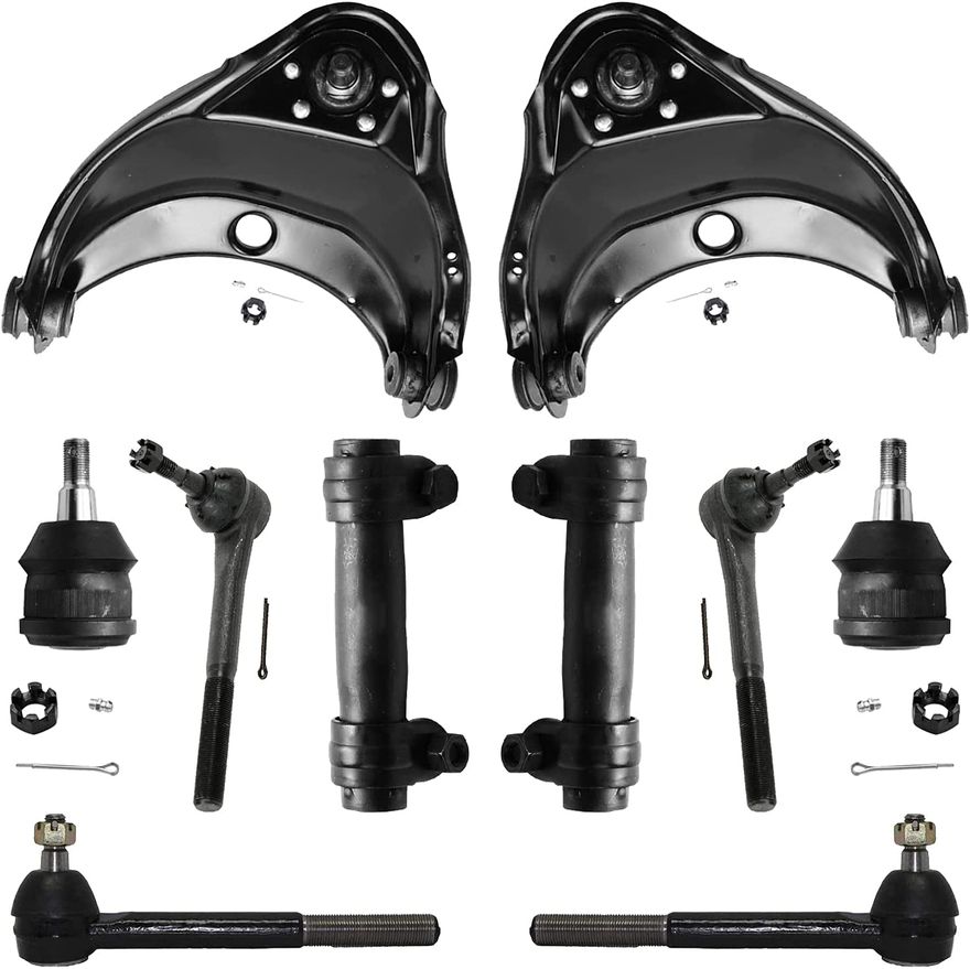 10pc Front Upper & Lower Control Arms + Tie Rods Kit For 2008-2014 Cadillac CTS AWD – Detroit Axle