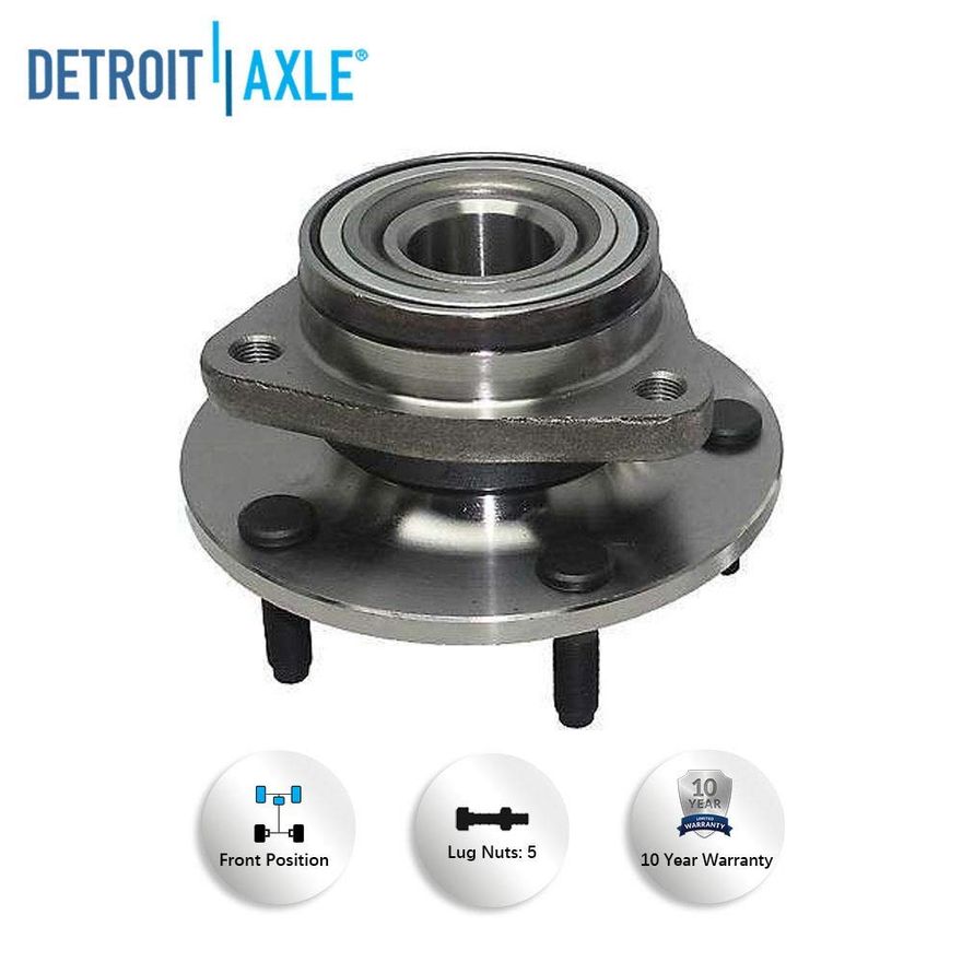 4pc Front U-Joint Axles Wheel Hub and Bearings Kit