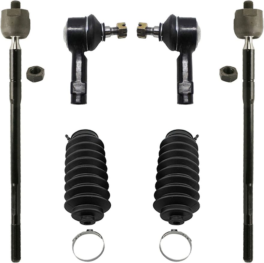 2015 Mitsubishi Outlander 6pc Front Inner Outer Tie Rods Boots