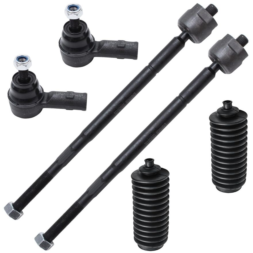 thumbnail image 2 of Detroit Axle Front Inner & Outer Tie Rod Kit With Boots For Mitsubishi Outlander Lancer 2009-2017 2 of 4