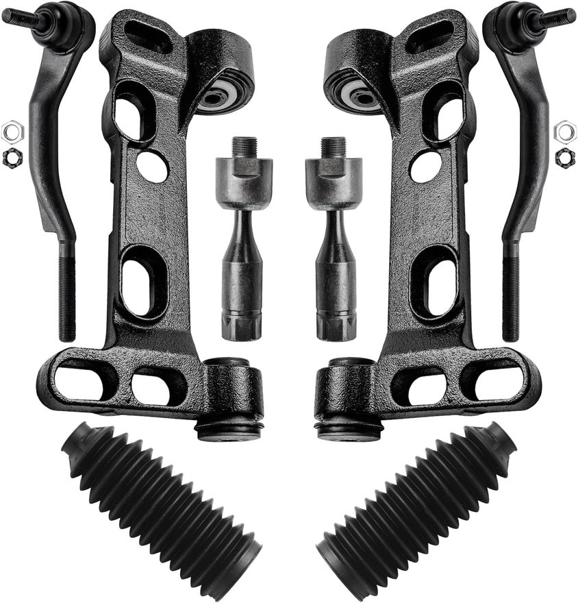 8pc Front Lower Control Arm Support Brackets Inner Outer Tie Rods ...
