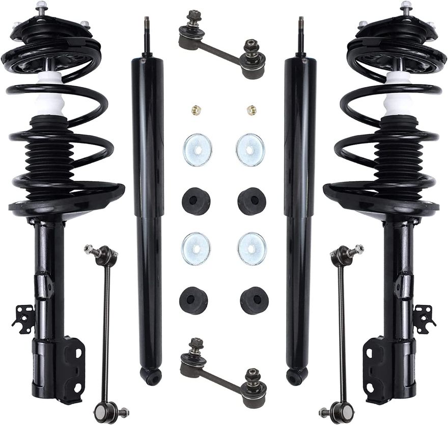 8pc Front Struts Rear Shocks Sway Bar Links Suspension Kit