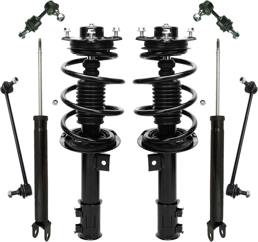 8pc Front Struts Rear Shocks Sway Bar Links Suspension Kit