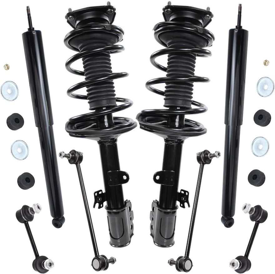 2001 Toyota RAV4 8pc Front Struts Rear Shocks Sway Bar Links Suspension Kit
