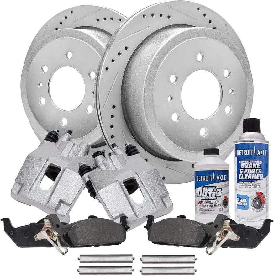 Main Image - Rear Drilled Rotors Caliper Pad