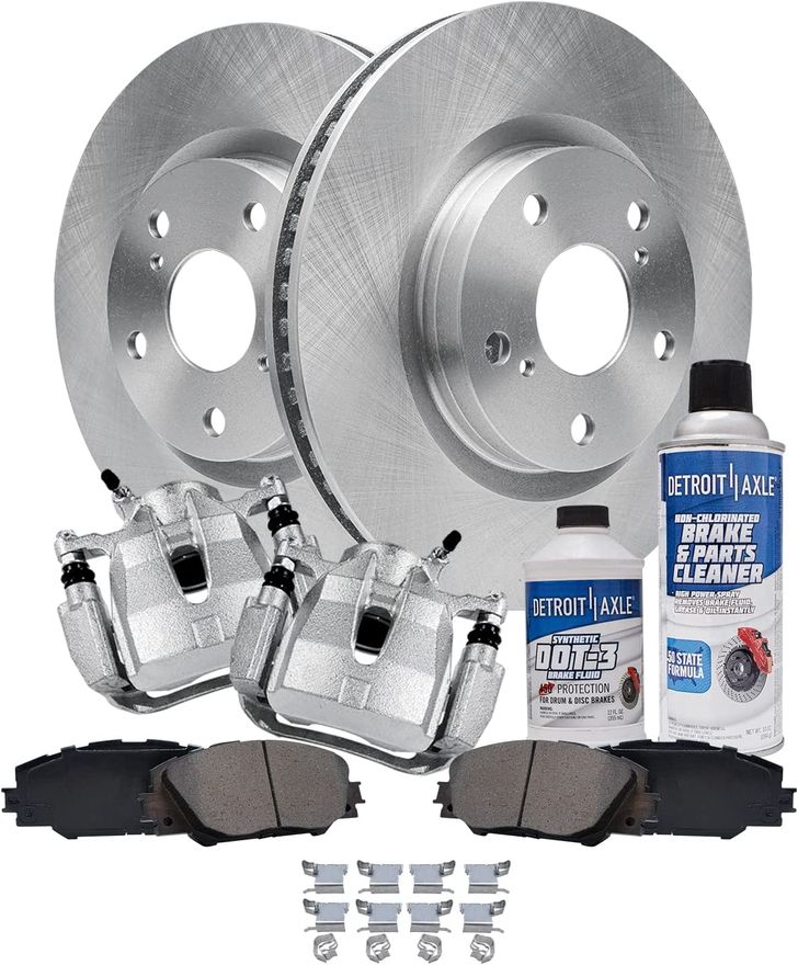 thumbnail image 2 of Front Disc Rotors + Brake Pads Kit – Fits Toyota RAV4 Matrix, Pontiac Vibe, Scion IM TC, Corolla IM, Mirai 2 of 5