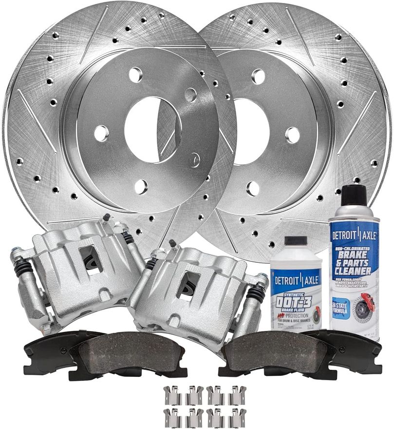 Front Drilled Brake Rotors - S-5118 x2