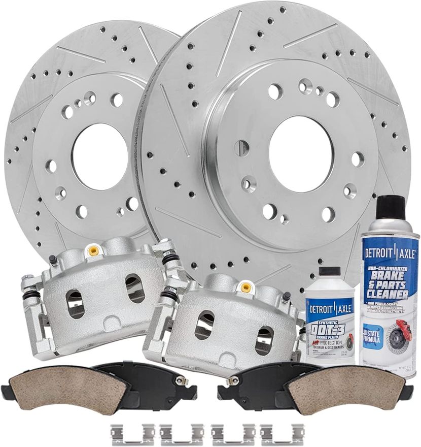 Main Image - Front Drilled Rotors Caliper Pad