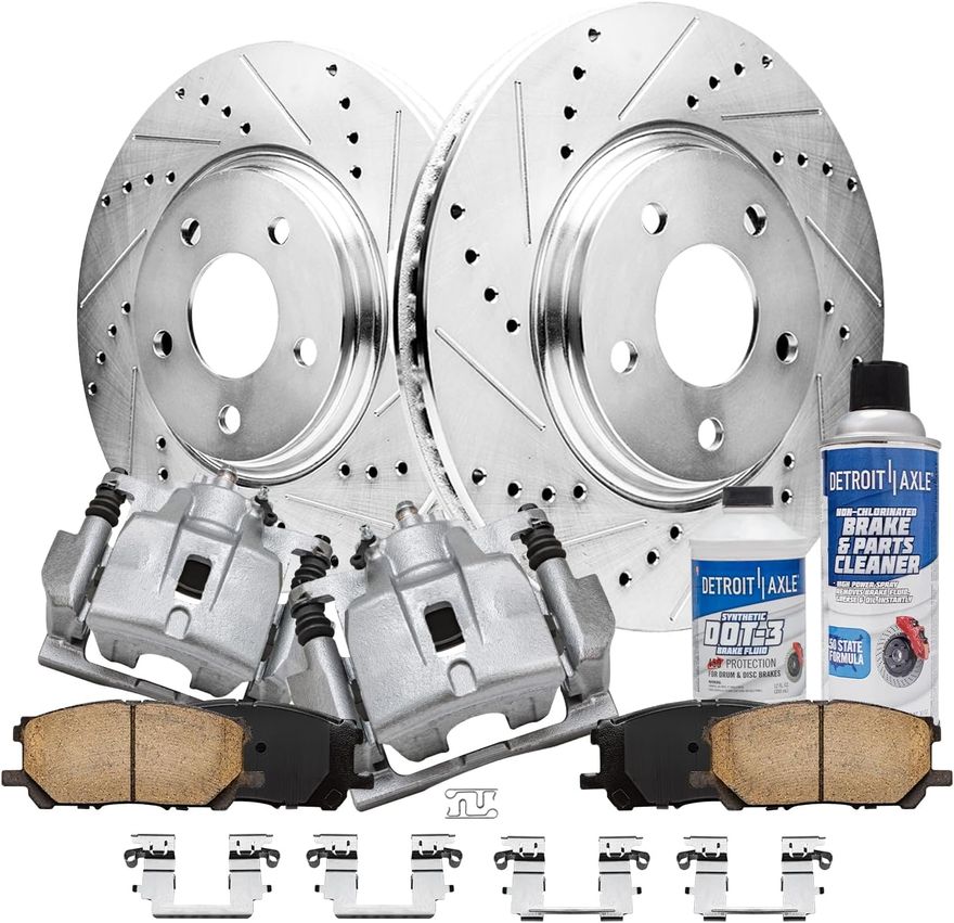 Main Image - Front Drilled Rotors Brake Pads