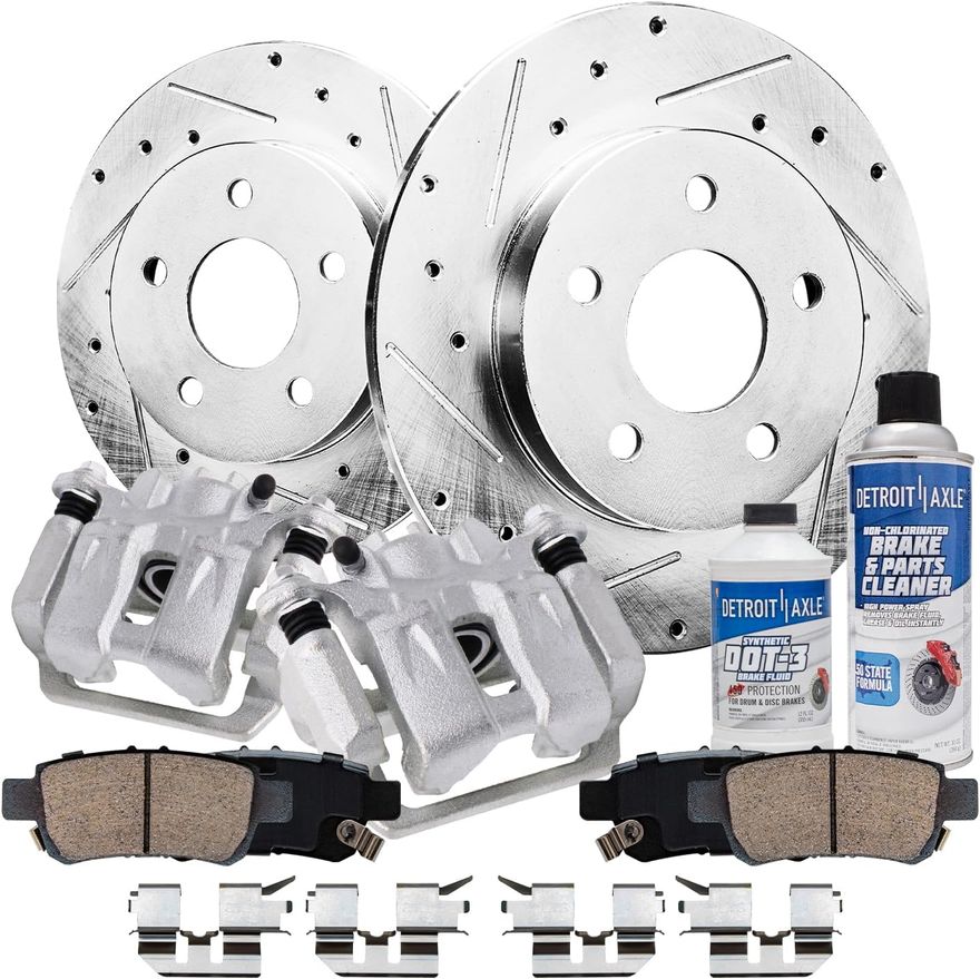 Main Image - Rear Drilled Rotors Brake Pads