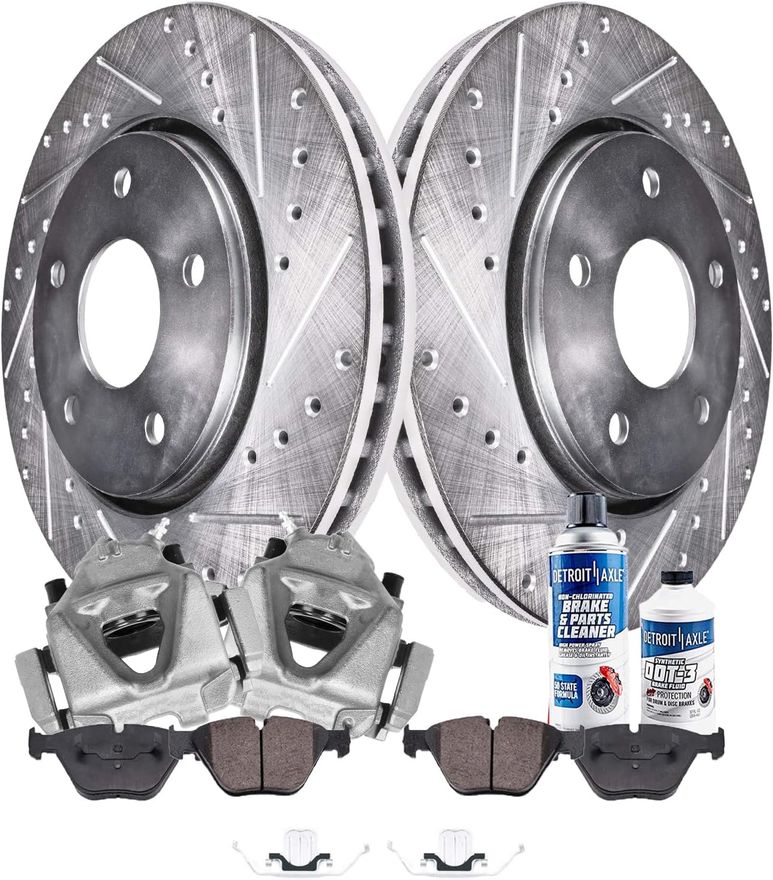 Main Image - Front Drilled Rotors Brake Pads